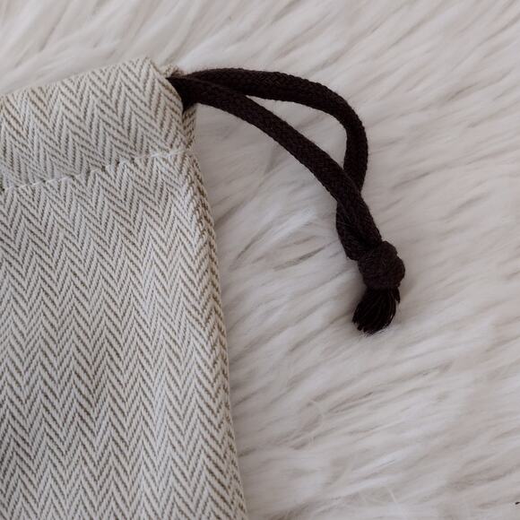 Hermes | Rectangular LOGO Drawstring Dust Bag ~13.25"x6.25" Sandals Clutch - Picture 4 of 9